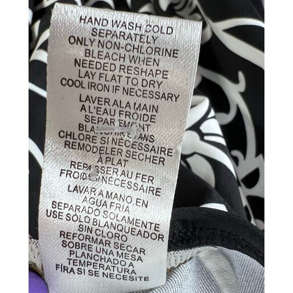 Tommy Bahama Spa Dress Womens M Black White Scroll Halter Cup Cover Up Resort - Picture 15 of 16